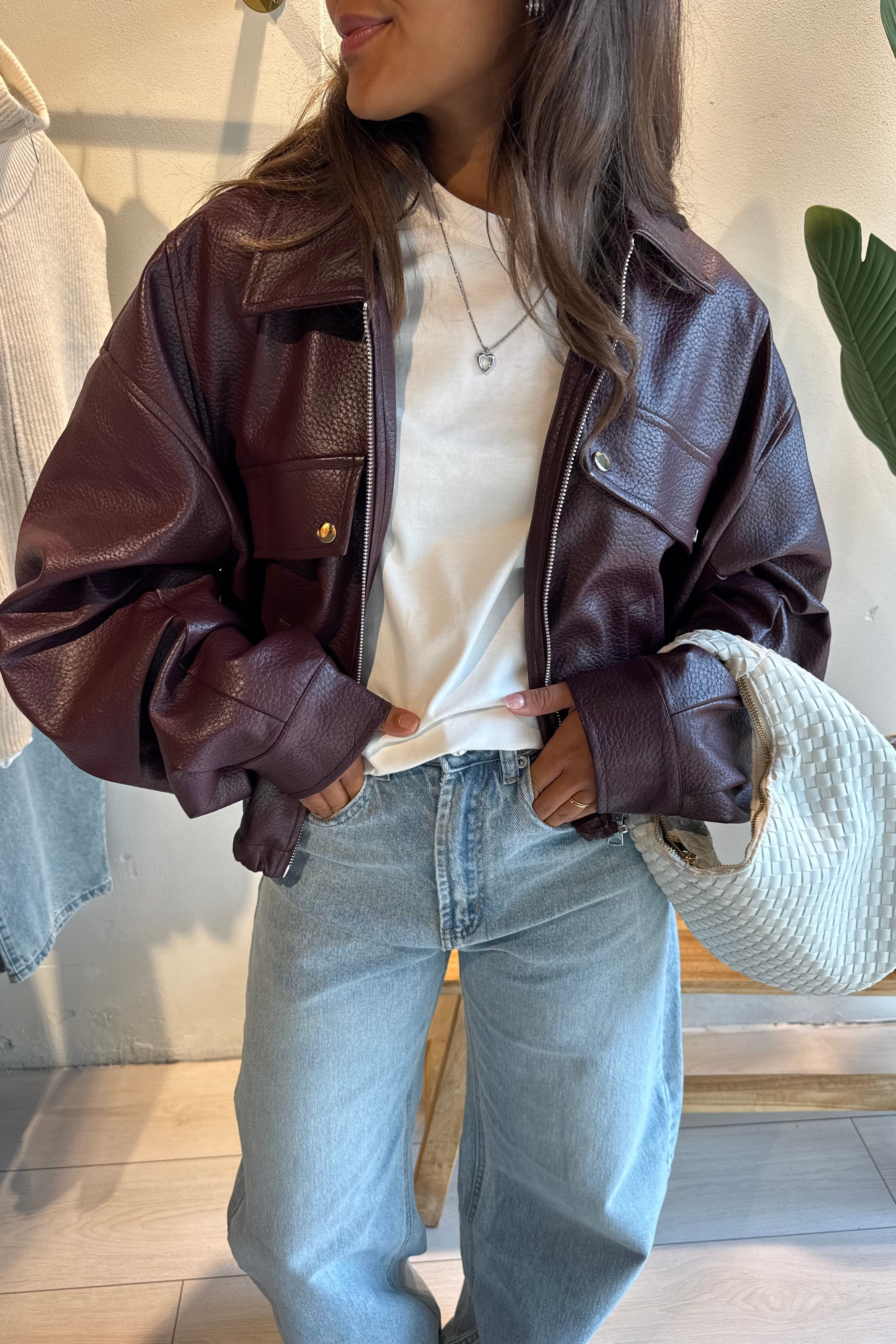 Zara jacket bordeaux