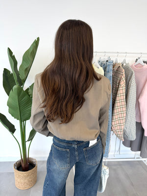 Anqi vest – kort vest met rits, comfortabele pasvorm, achteraanzicht