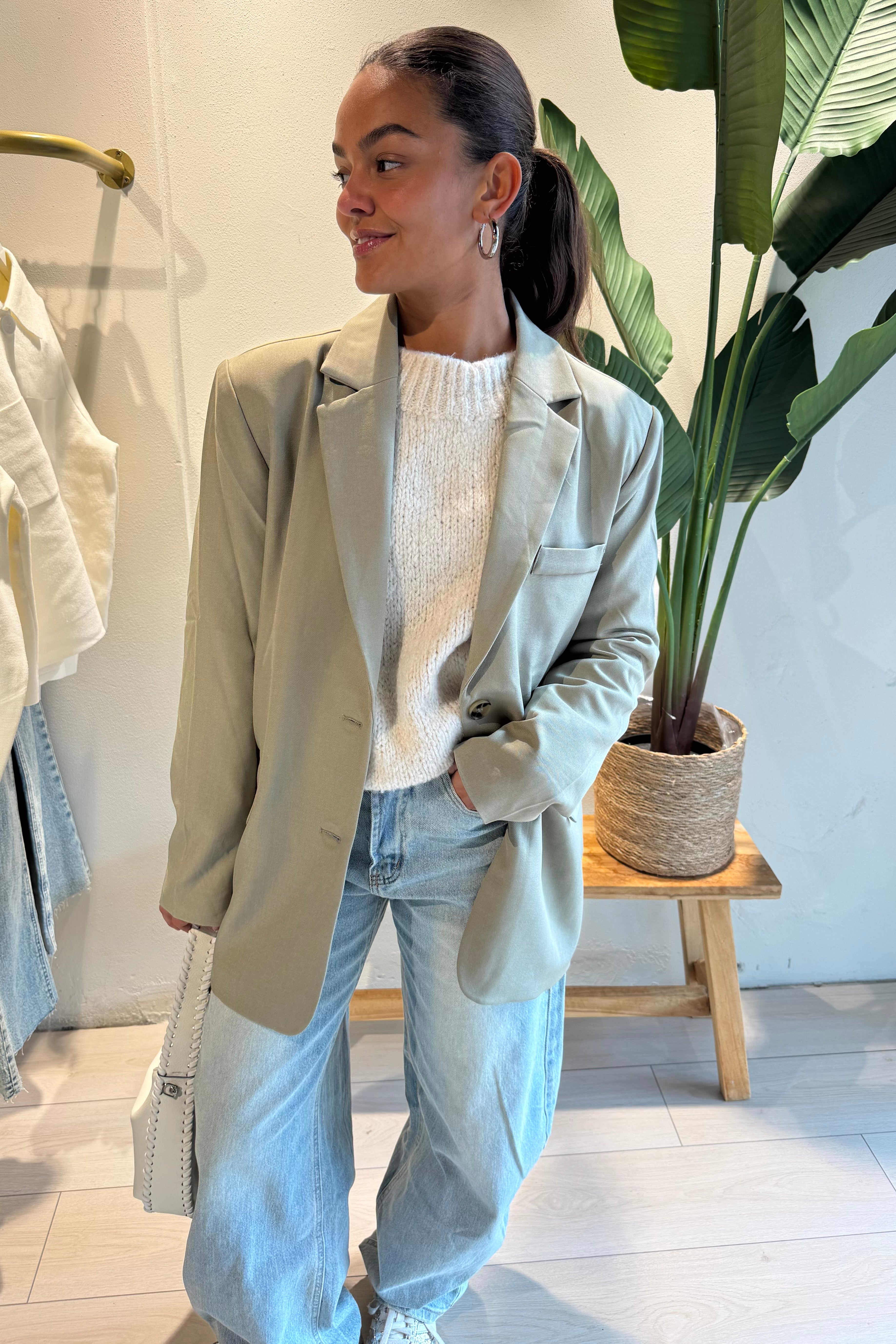 Loes blazer mint