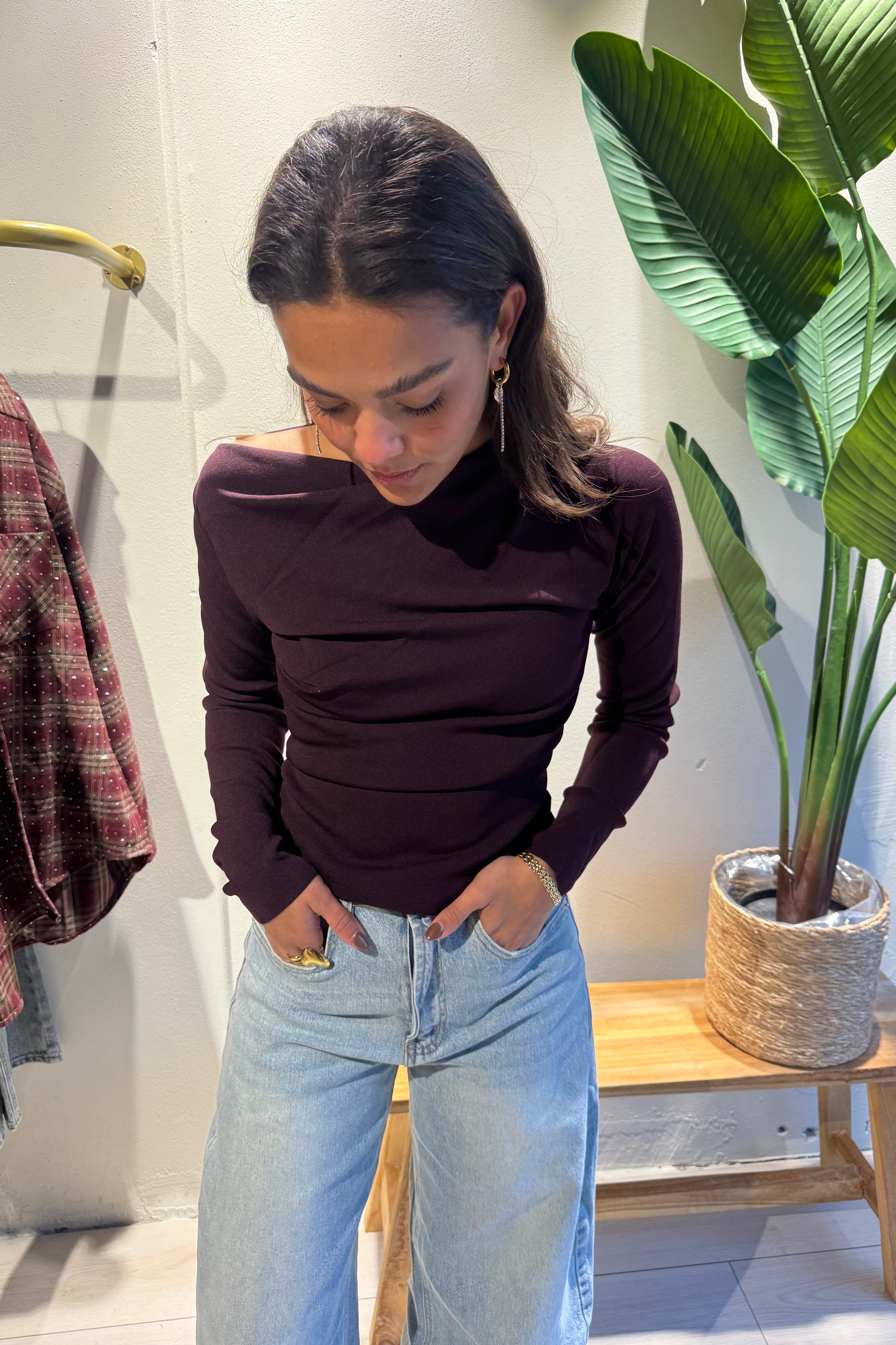 Marella top bordeaux