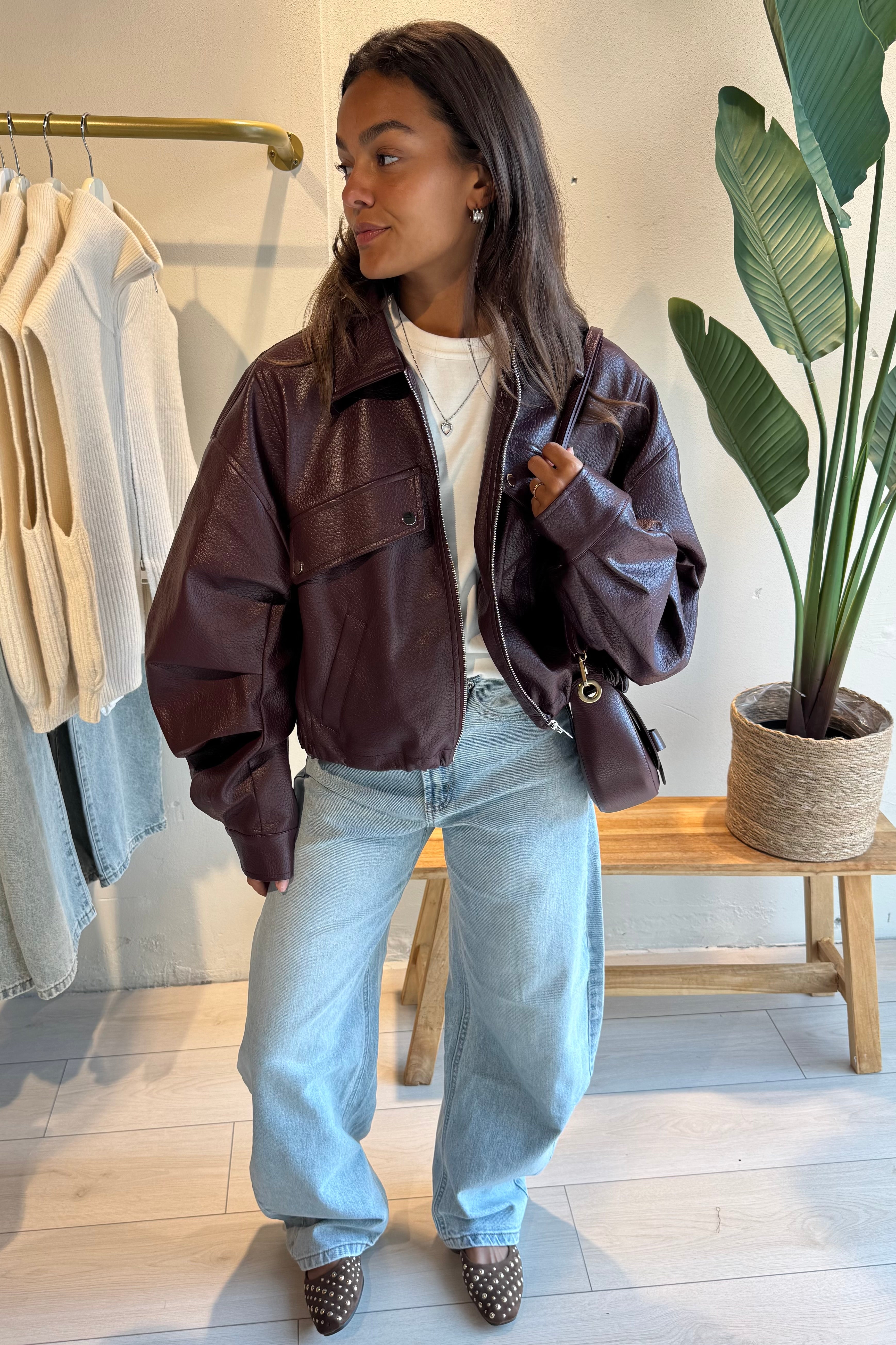 Zara jacket bordeaux