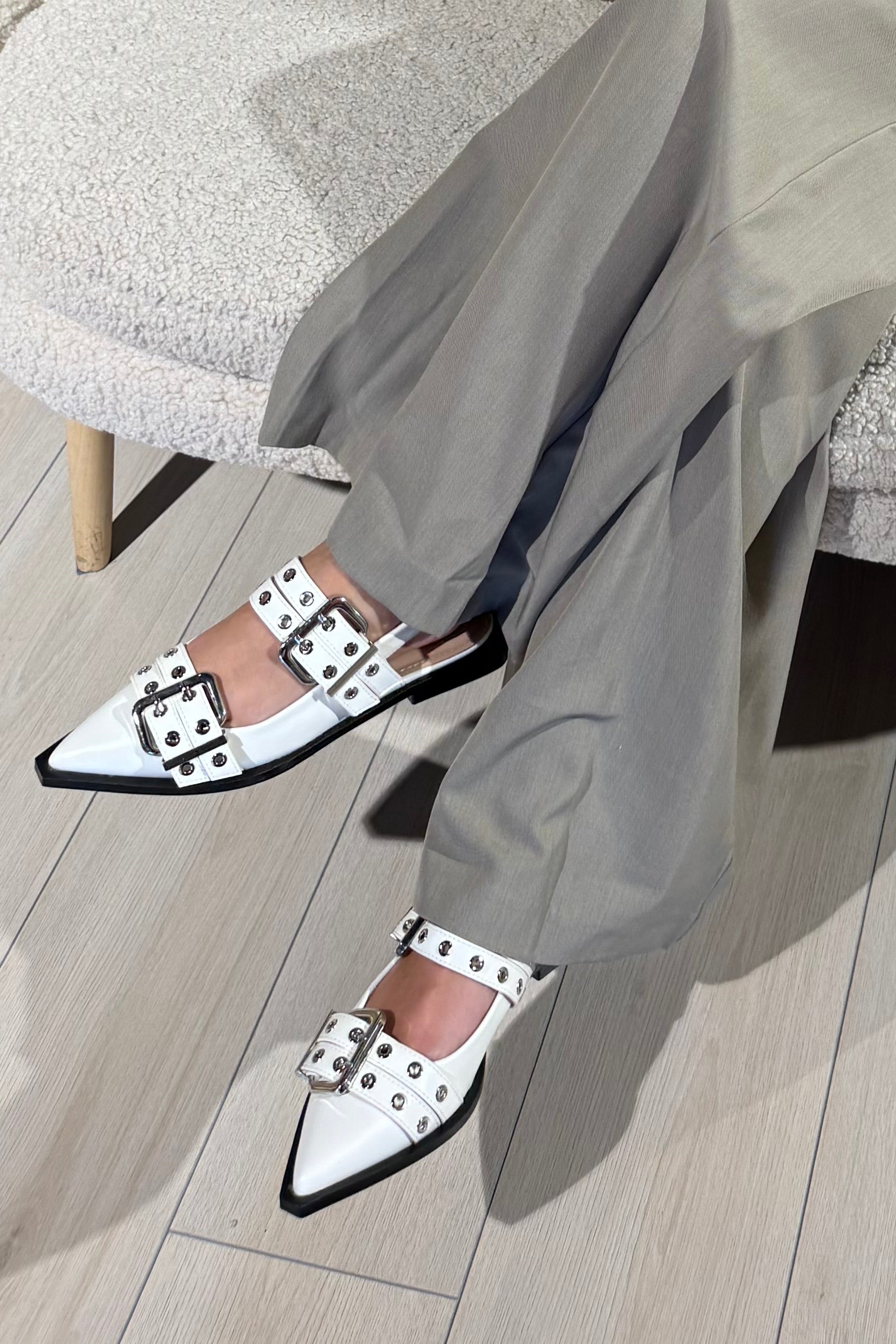Slingbacks wit