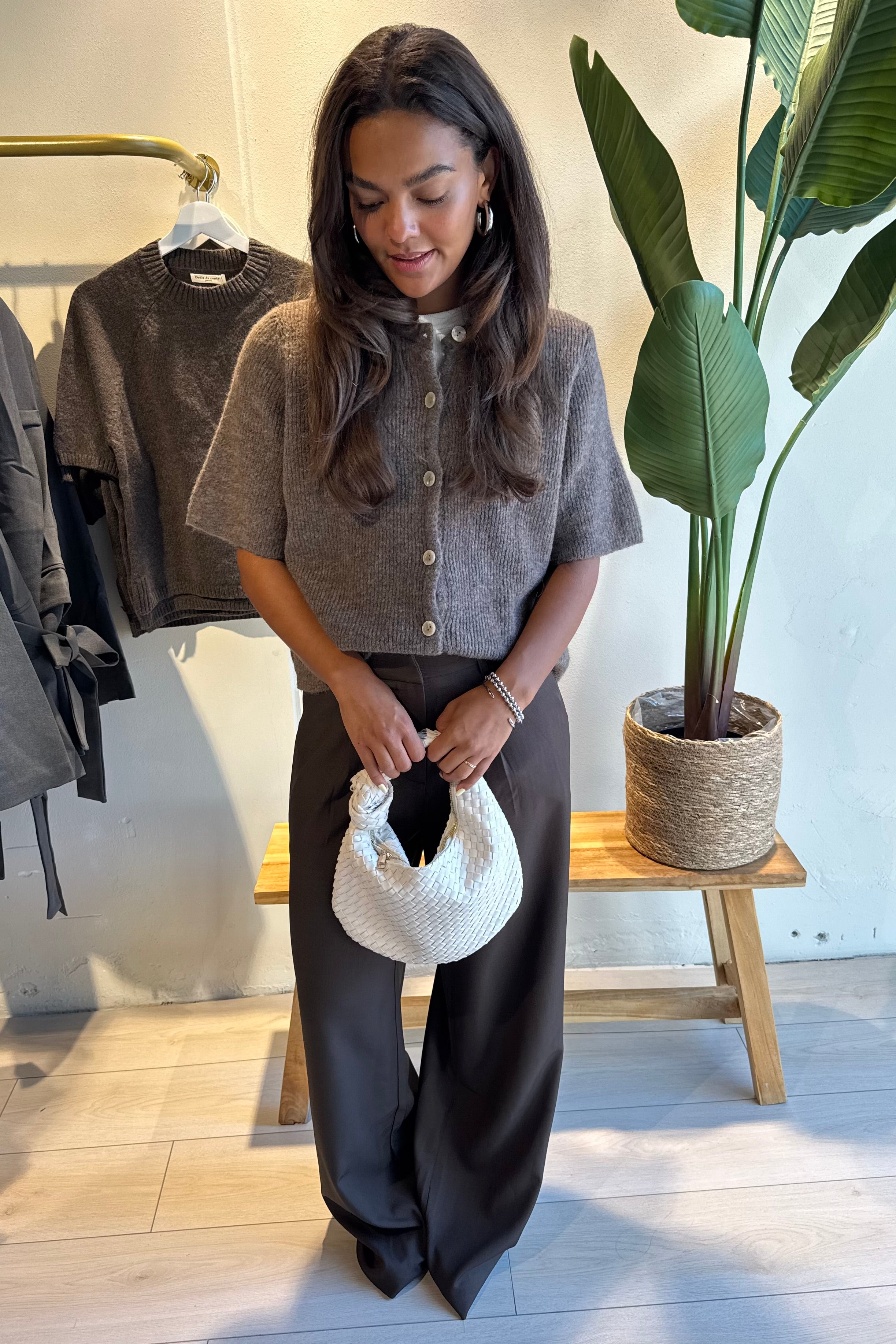 Elle vestje lichtbruin